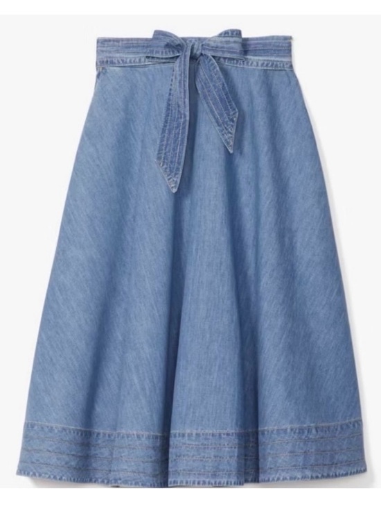 kate spade Dresses & Skirts - kate spade Light Blue Denim Tie-Waist A-Line Skirt